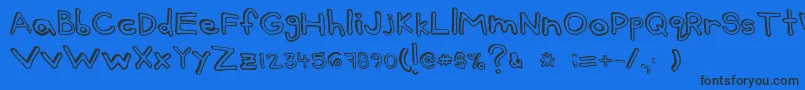 Шрифт BattMarber – чёрные шрифты на синем фоне