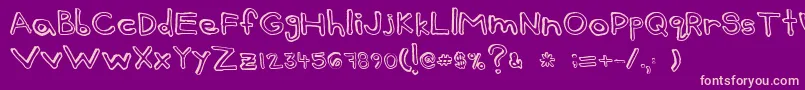 BattMarber Font – Pink Fonts on Purple Background