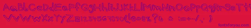 BattMarber Font – Purple Fonts on Red Background