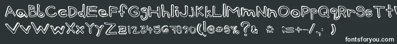 BattMarber-fontti – valkoiset fontit mustalla taustalla
