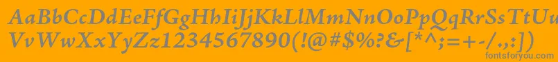 AjensonproBolditcapt Font – Gray Fonts on Orange Background