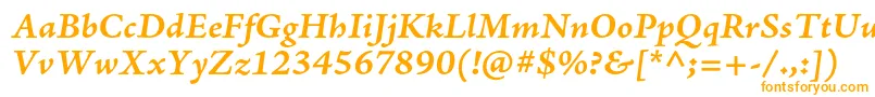 AjensonproBolditcapt Font – Orange Fonts on White Background