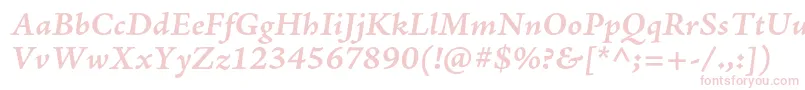 AjensonproBolditcapt Font – Pink Fonts on White Background