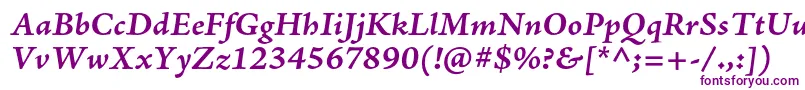 AjensonproBolditcapt Font – Purple Fonts on White Background