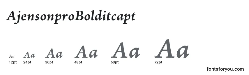 AjensonproBolditcapt Font Sizes