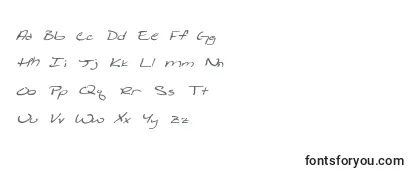 Schriftart Shattered Print Italic