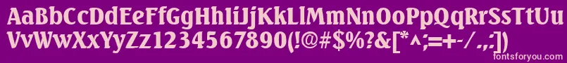 SeabirdSfBold Font – Pink Fonts on Purple Background