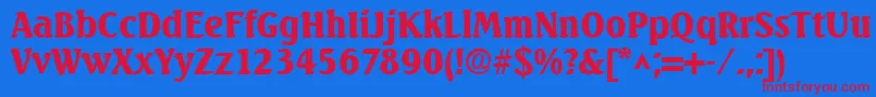 SeabirdSfBold Font – Red Fonts on Blue Background