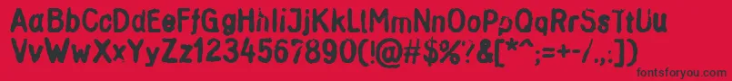 Inkbleed Font – Black Fonts on Red Background