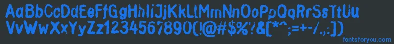 Inkbleed Font – Blue Fonts on Black Background