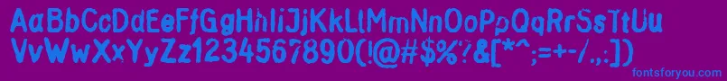 Inkbleed Font – Blue Fonts on Purple Background