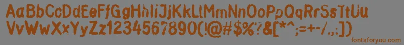 Inkbleed Font – Brown Fonts on Gray Background