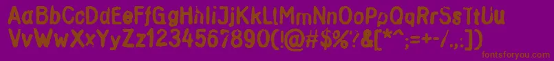 Inkbleed Font – Brown Fonts on Purple Background
