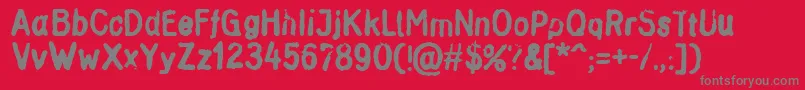 Inkbleed Font – Gray Fonts on Red Background