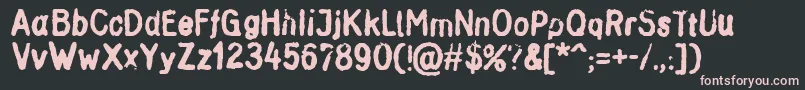 Inkbleed Font – Pink Fonts on Black Background