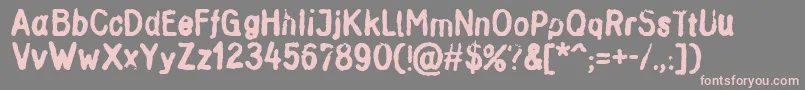 Inkbleed Font – Pink Fonts on Gray Background