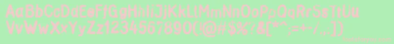 Inkbleed Font – Pink Fonts on Green Background