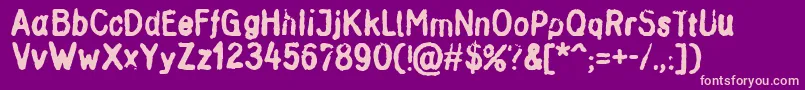 Inkbleed Font – Pink Fonts on Purple Background