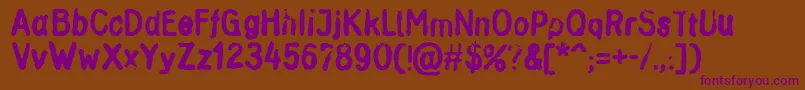 Inkbleed Font – Purple Fonts on Brown Background