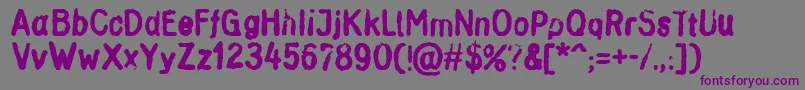 Inkbleed Font – Purple Fonts on Gray Background