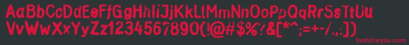 Inkbleed Font – Red Fonts on Black Background