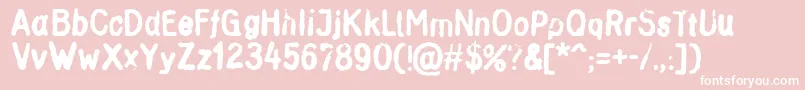 Inkbleed Font – White Fonts on Pink Background