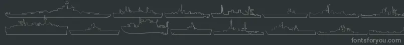 Шрифт UsNavyMirror3D – серые шрифты на чёрном фоне