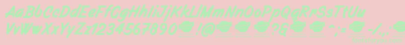 Filbertbrushdemo Font – Green Fonts on Pink Background