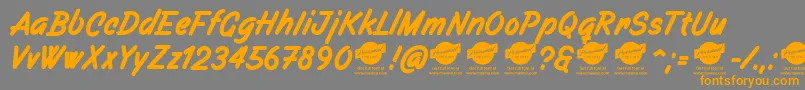 Filbertbrushdemo Font – Orange Fonts on Gray Background