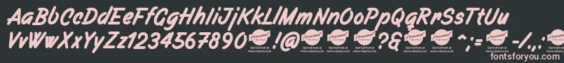 Filbertbrushdemo Font – Pink Fonts on Black Background