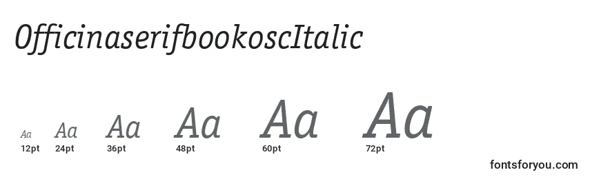 Größen der Schriftart OfficinaserifbookoscItalic