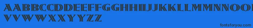 Шрифт Girnalmond – чёрные шрифты на синем фоне
