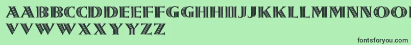 Czcionka Girnalmond – czarne czcionki na zielonym tle