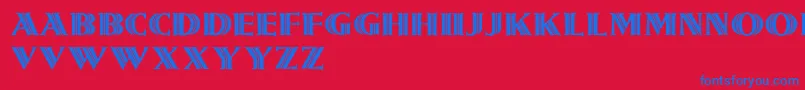 Girnalmond Font – Blue Fonts on Red Background