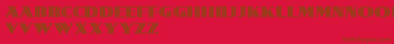 Czcionka Girnalmond – brązowe czcionki na czerwonym tle