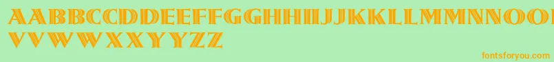 Girnalmond Font – Orange Fonts on Green Background