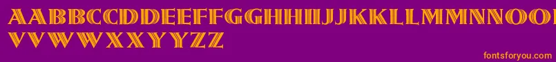 フォントGirnalmond – 紫色の背景にオレンジのフォント