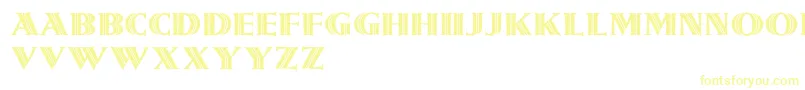 フォントGirnalmond – 白い背景に黄色の文字