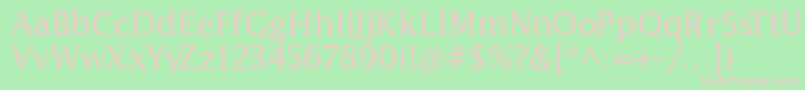 Latine Font – Pink Fonts on Green Background