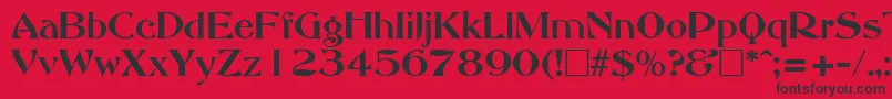 AbbeyOldStyleSf Font – Black Fonts on Red Background