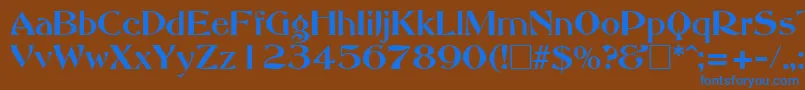 AbbeyOldStyleSf Font – Blue Fonts on Brown Background