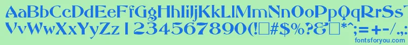 フォントAbbeyOldStyleSf – 青い文字は緑の背景です。