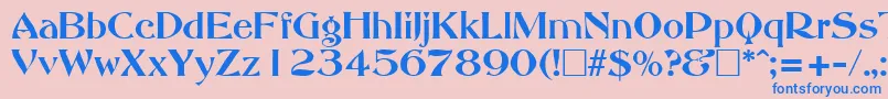 Шрифт AbbeyOldStyleSf – синие шрифты на розовом фоне
