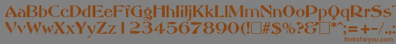 Шрифт AbbeyOldStyleSf – коричневые шрифты на сером фоне