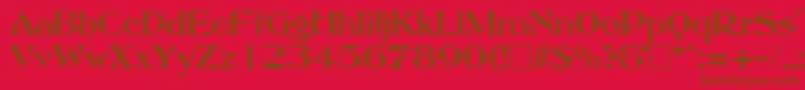 AbbeyOldStyleSf-fontti – ruskeat fontit punaisella taustalla