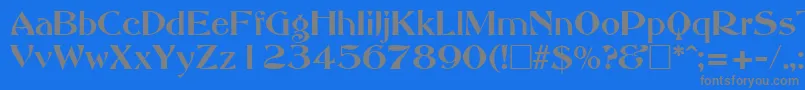 フォントAbbeyOldStyleSf – 青い背景に灰色の文字