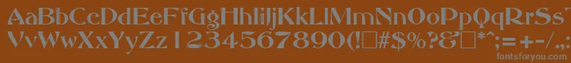 フォントAbbeyOldStyleSf – 茶色の背景に灰色の文字