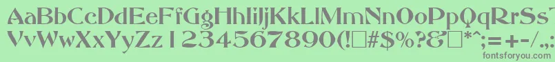 AbbeyOldStyleSf-Schriftart – Graue Schriften auf grünem Hintergrund