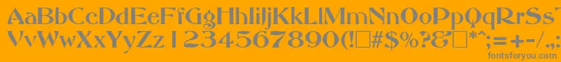 AbbeyOldStyleSf-Schriftart – Graue Schriften auf orangefarbenem Hintergrund