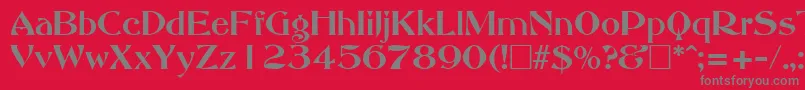 Шрифт AbbeyOldStyleSf – серые шрифты на красном фоне